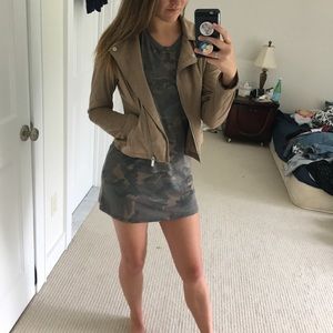 Faux suede jacket